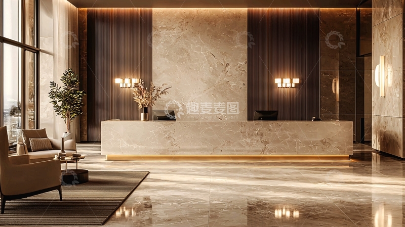高清大图下载【趣麦麦图】现代酒店大堂接待处