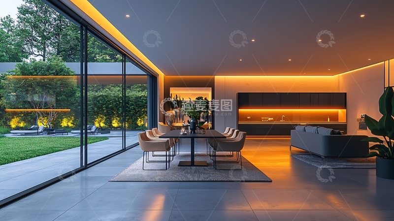 高清大图下载【趣麦麦图】现代简约风格住宅客厅