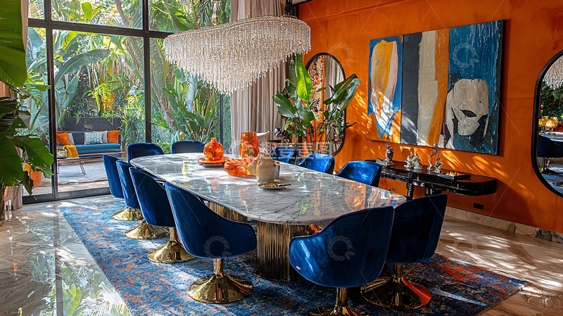 高清大图下载【趣麦麦图】现代奢华餐厅设计