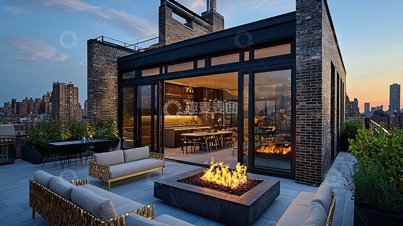 高清大图下载【趣麦麦图】现代都市顶层公寓