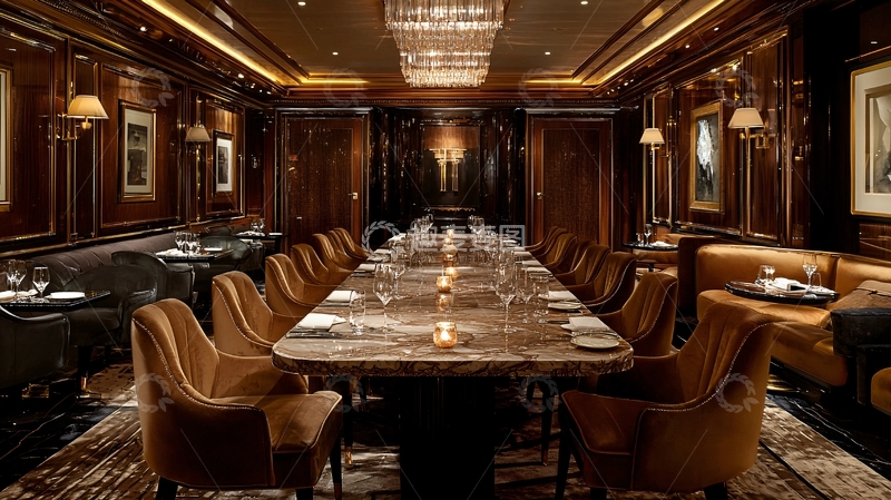 高清大图下载【趣麦麦图】奢华餐厅长桌