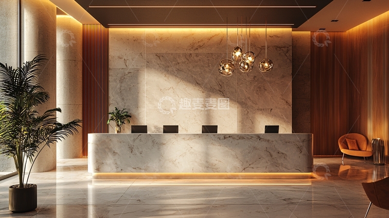 高清大图下载【趣麦麦图】现代酒店大堂接待处
