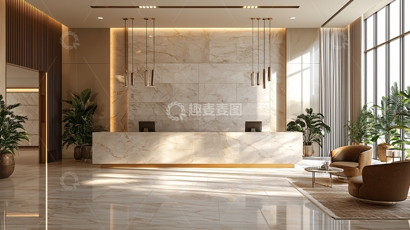 高清大图下载【趣麦麦图】现代酒店大堂接待处