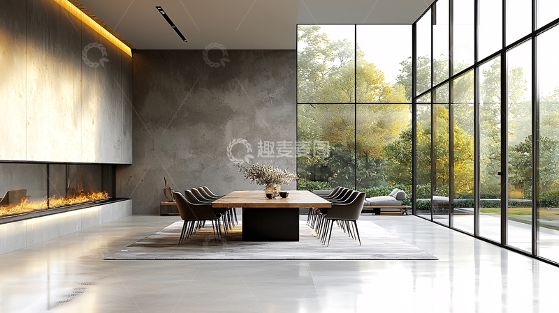 高清大图下载【趣麦麦图】现代极简风格餐厅设计