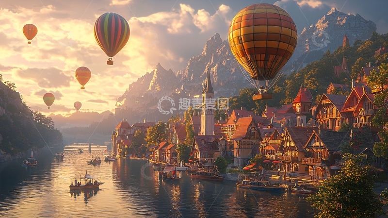 高清大图下载【趣麦麦图】唯美小镇