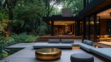 现代森林别墅庭院