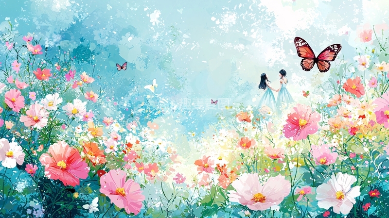 高清大图下载【趣麦麦图】梦幻花田
