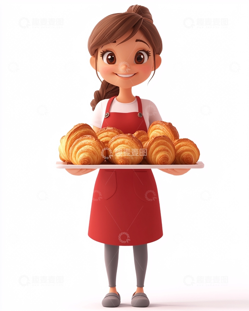 高清大图下载【趣麦麦图】卡通女孩135