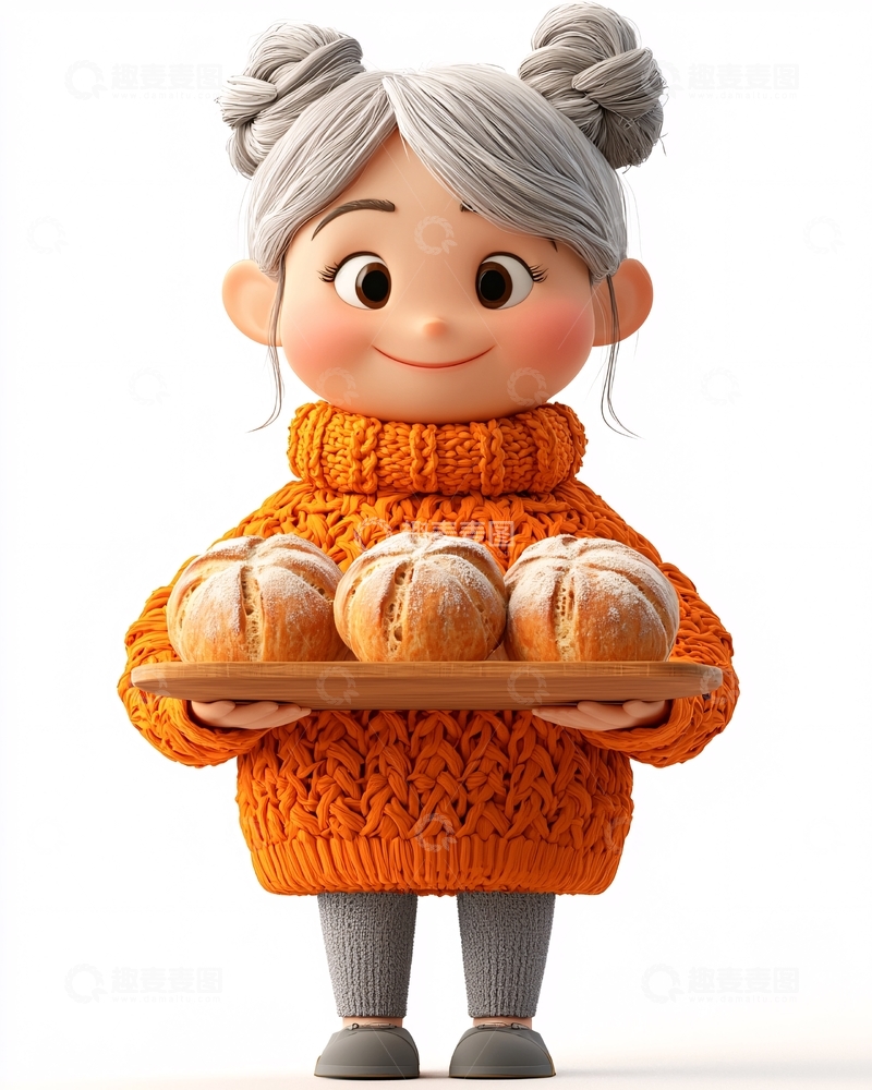 高清大图下载【趣麦麦图】可爱卡通女孩