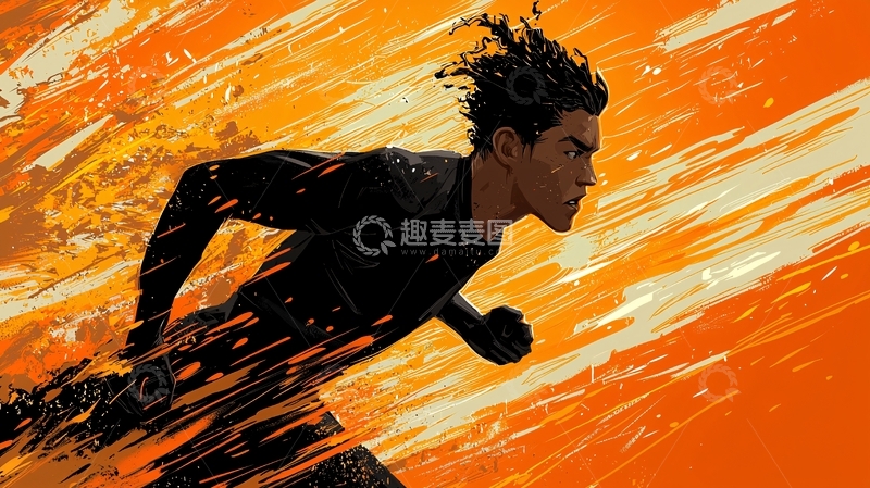 高清大图下载【趣麦麦图】奔跑的少年