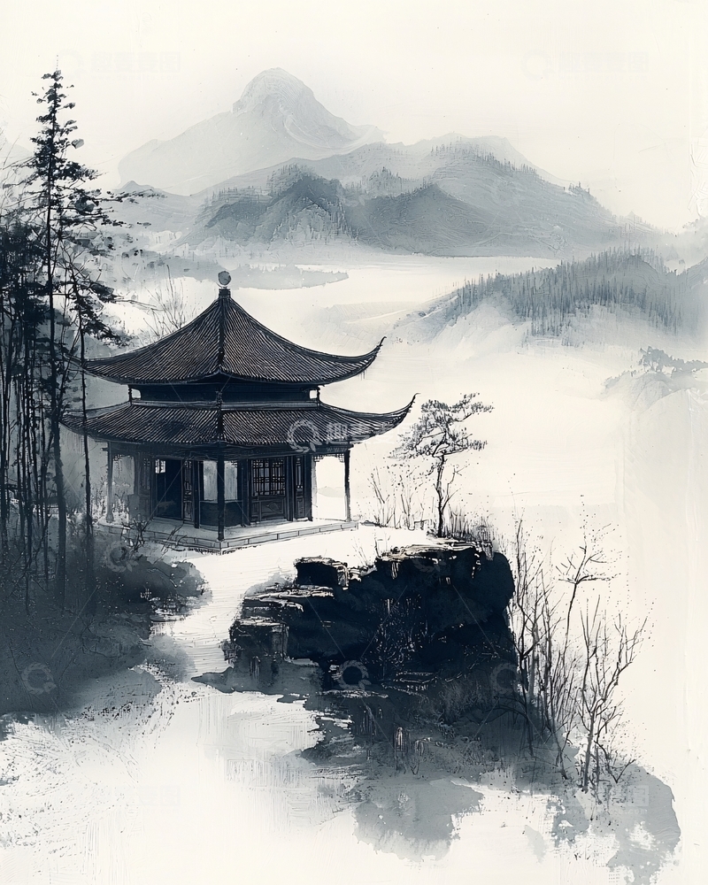 高清大图下载【趣麦麦图】水墨画