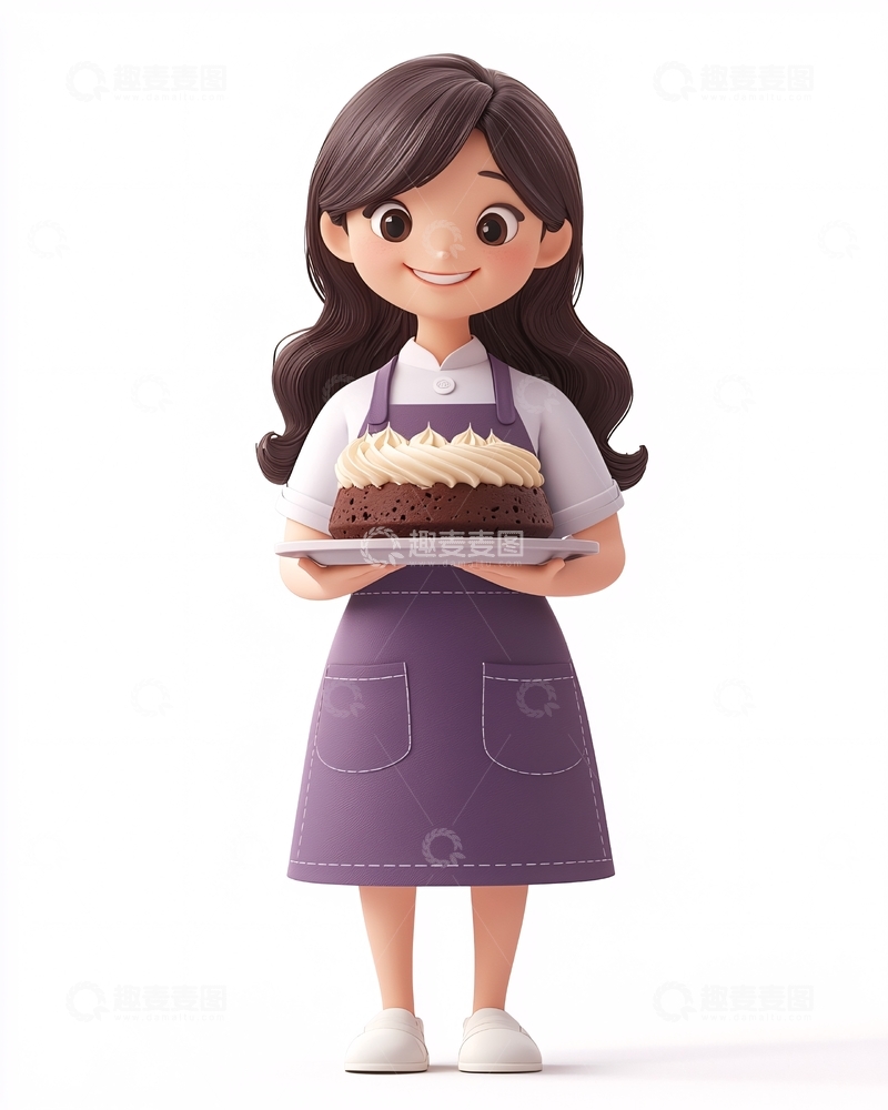 高清大图下载【趣麦麦图】可爱卡通女孩