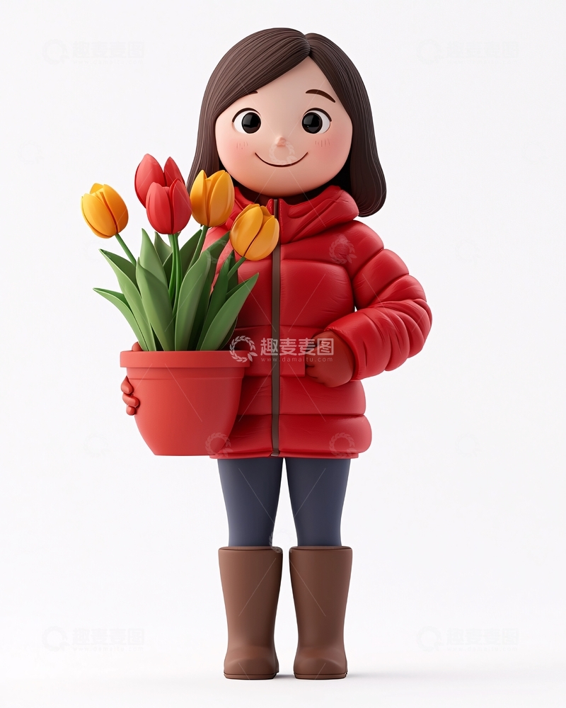 高清大图下载【趣麦麦图】卡通女孩143