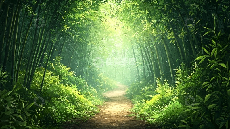 高清大图下载【趣麦麦图】竹林小路