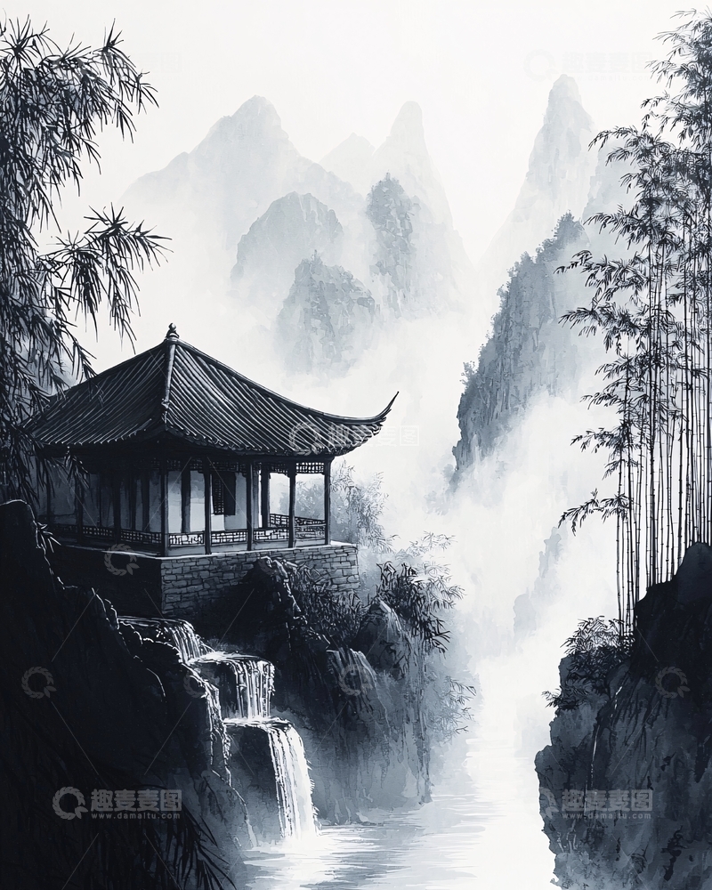 高清大图下载【趣麦麦图】水墨画