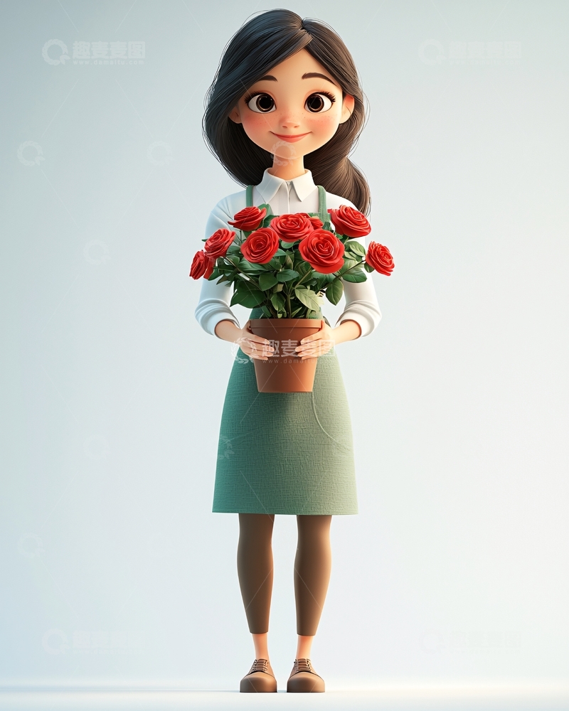 高清大图下载【趣麦麦图】卡通女孩149