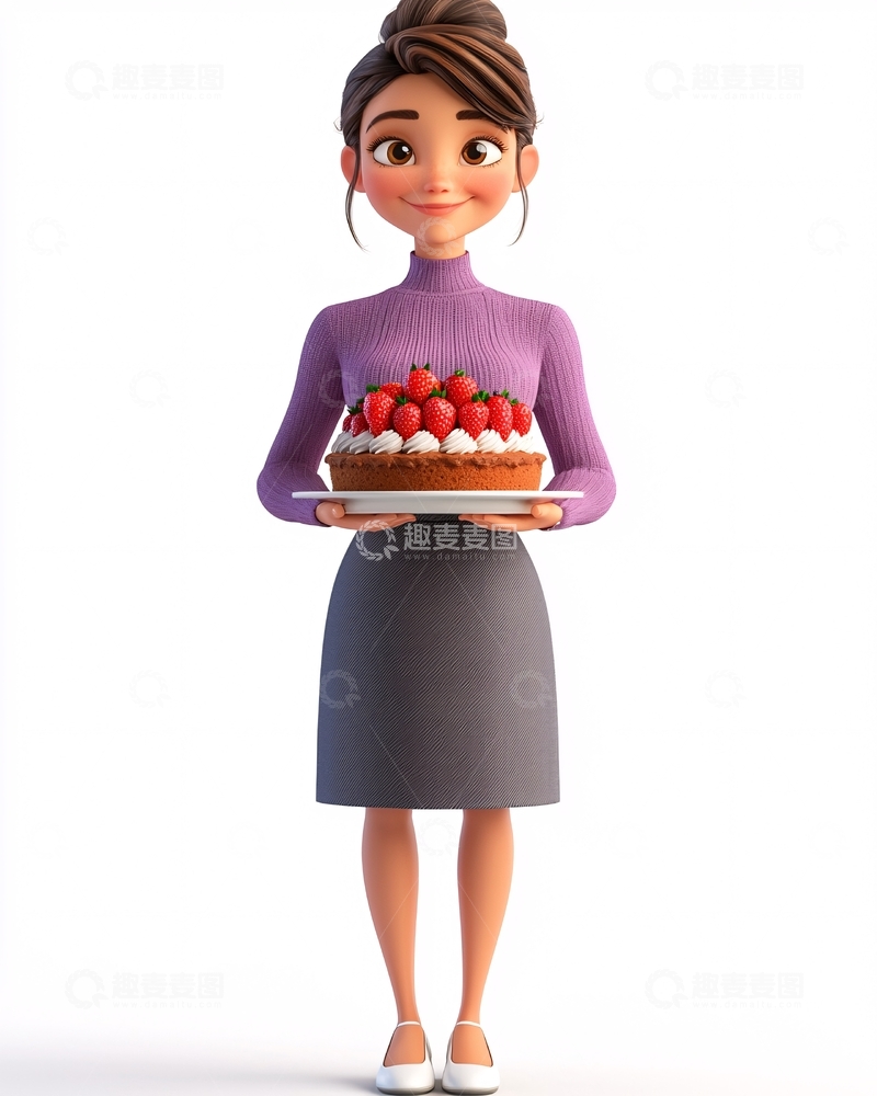 高清大图下载【趣麦麦图】卡通女生