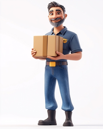 卡通快递员