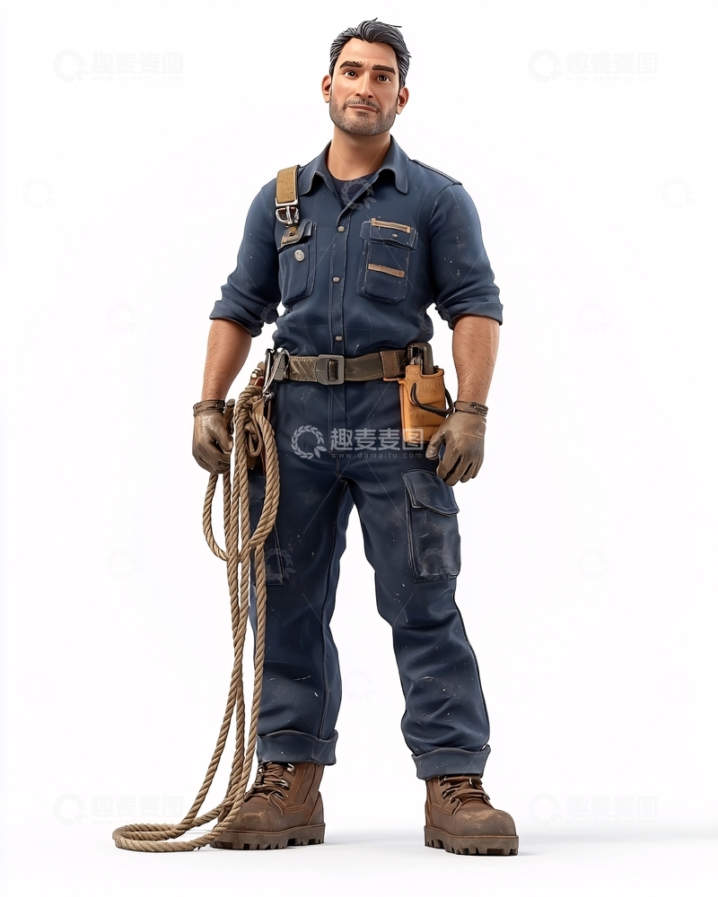 高清大图下载【趣麦麦图】帅气男性工人