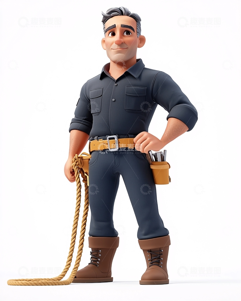 高清大图下载【趣麦麦图】卡通维修工
