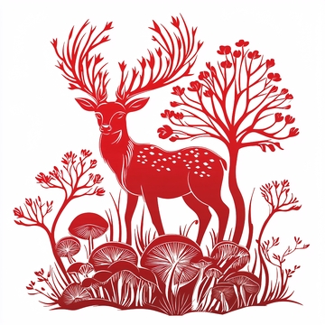 红色梅花鹿