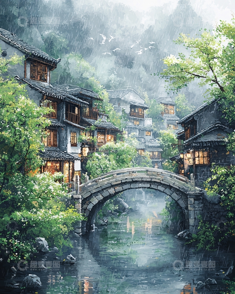 高清大图下载【趣麦麦图】水墨江南