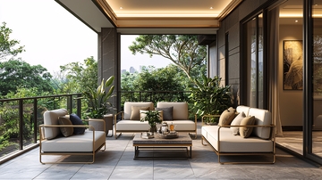 现代简约户外阳台