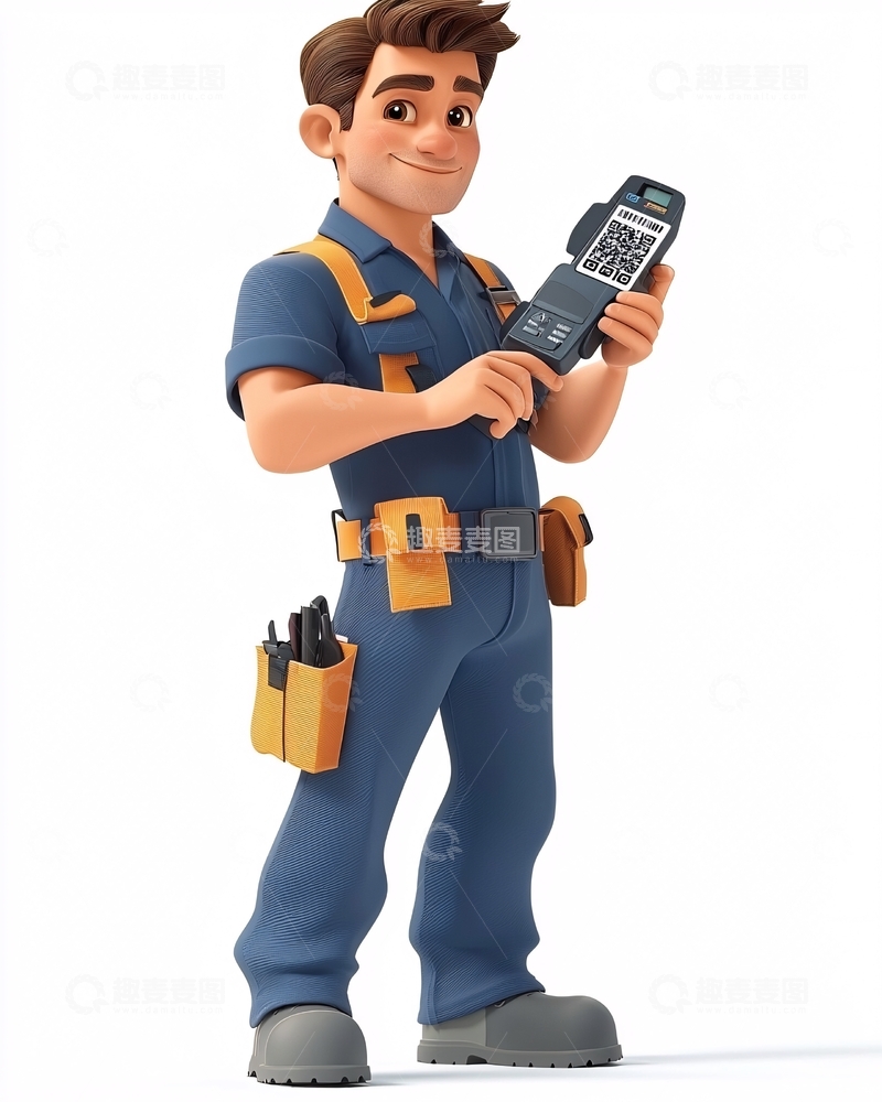 高清大图下载【趣麦麦图】卡通维修工