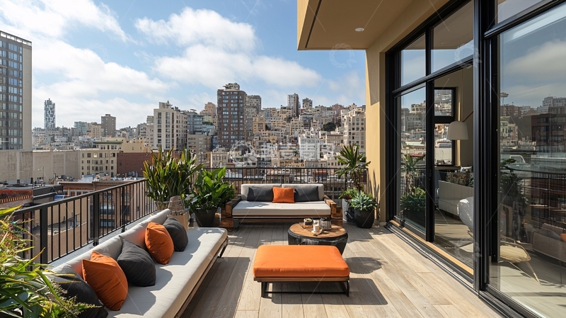 高清大图下载【趣麦麦图】城市景观露台