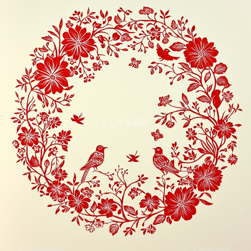 高清大图下载【趣麦麦图】红色花环