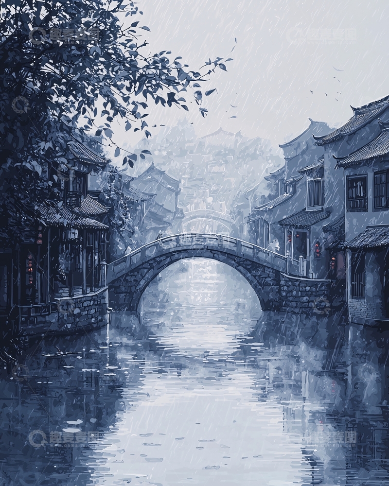 高清大图下载【趣麦麦图】水墨江南