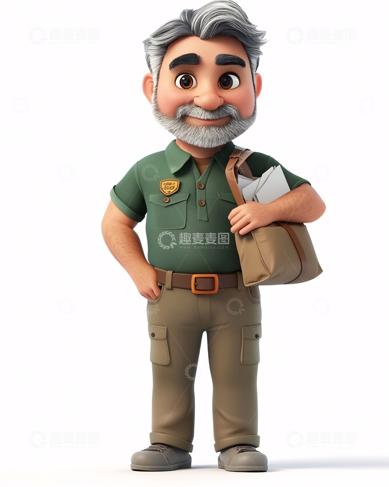 高清大图下载【趣麦麦图】卡通邮递员