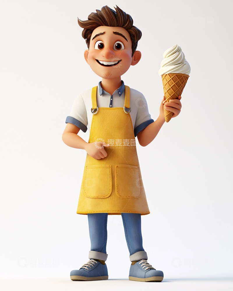高清大图下载【趣麦麦图】卡通男孩