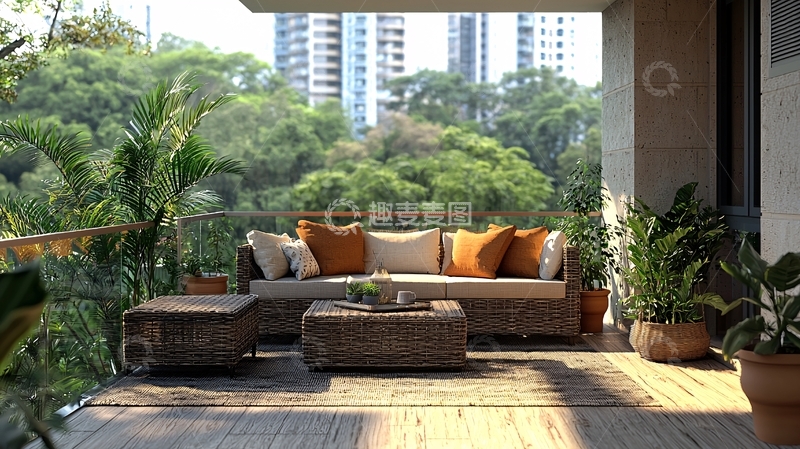 高清大图下载【趣麦麦图】-阳台休闲区