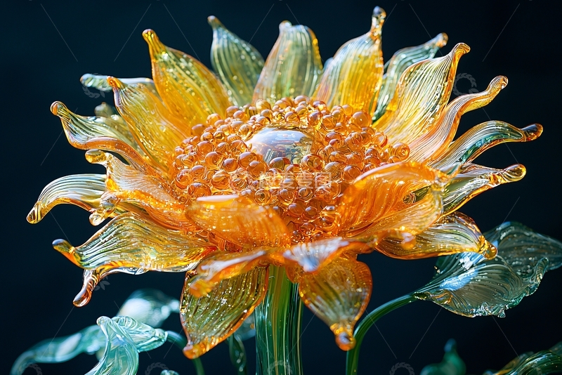 高清大图下载【趣麦麦图】玻璃向日葵