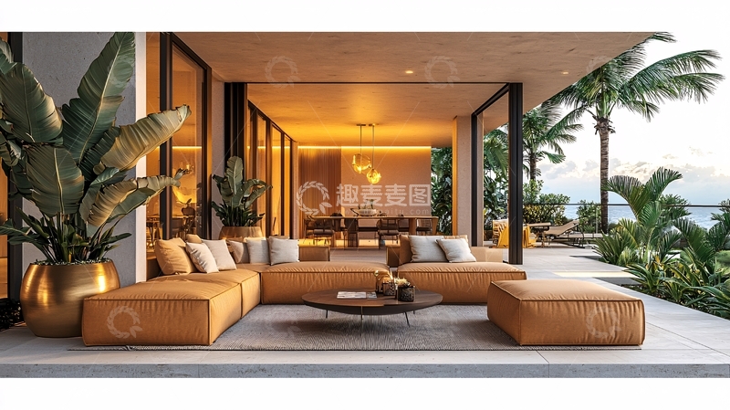 高清大图下载【趣麦麦图】现代户外休闲区