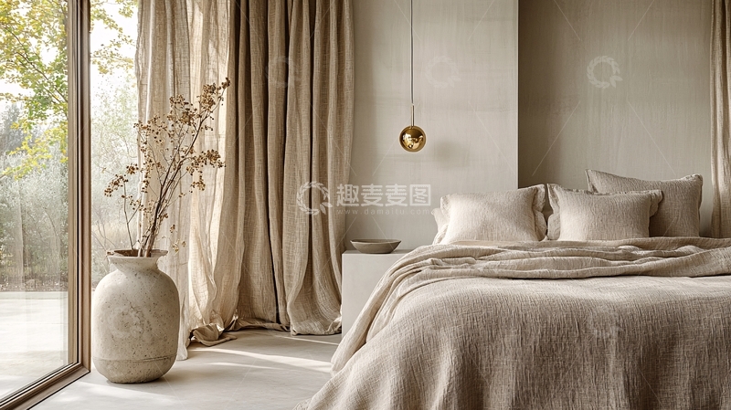 高清大图下载【趣麦麦图】极简风卧室设计