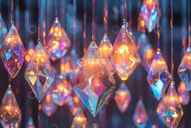 高清大图下载【趣麦麦图】彩色水晶灯
