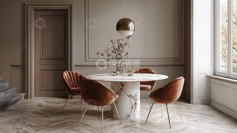 高清大图下载【趣麦麦图】轻奢现代简约餐厅设计