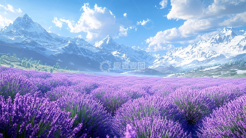 高清大图下载【趣麦麦图】薰衣草田