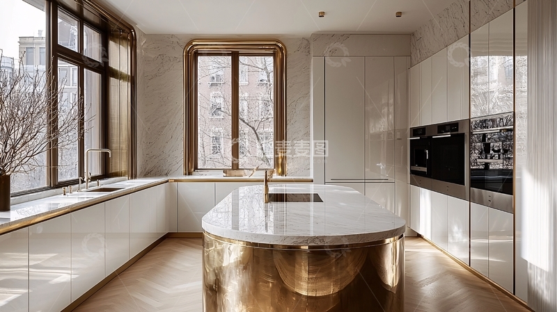 高清大图下载【趣麦麦图】现代轻奢厨房设计