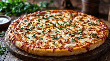 美味诱人的奶酪披萨