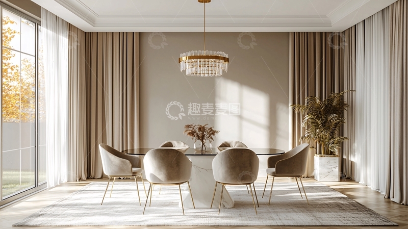 高清大图下载【趣麦麦图】现代轻奢餐厅设计