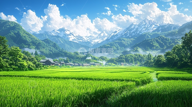 高清大图下载【趣麦麦图】山村田园风光17