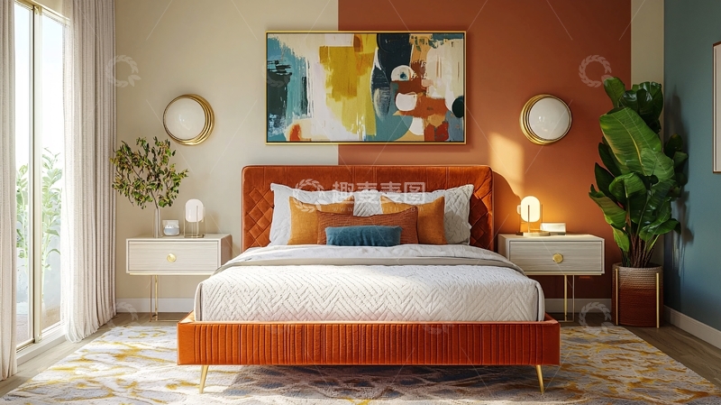 高清大图下载【趣麦麦图】现代简约卧室设计134