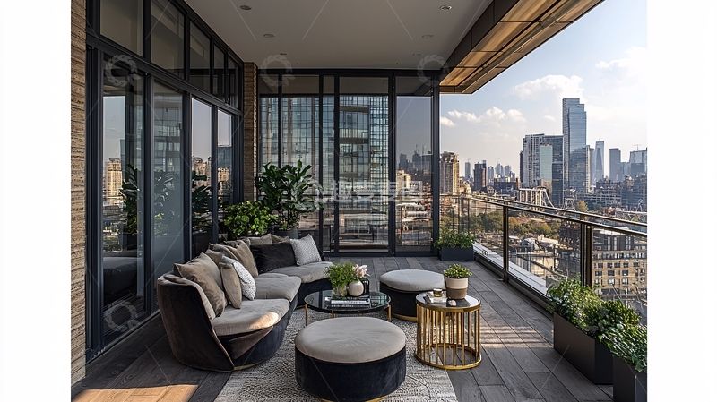 高清大图下载【趣麦麦图】现代都市露台设计