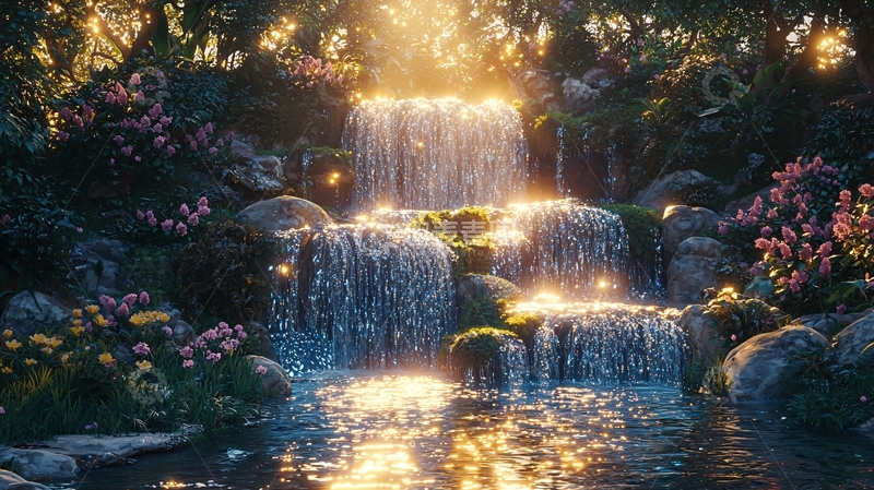 高清大图下载【趣麦麦图】梦幻瀑布