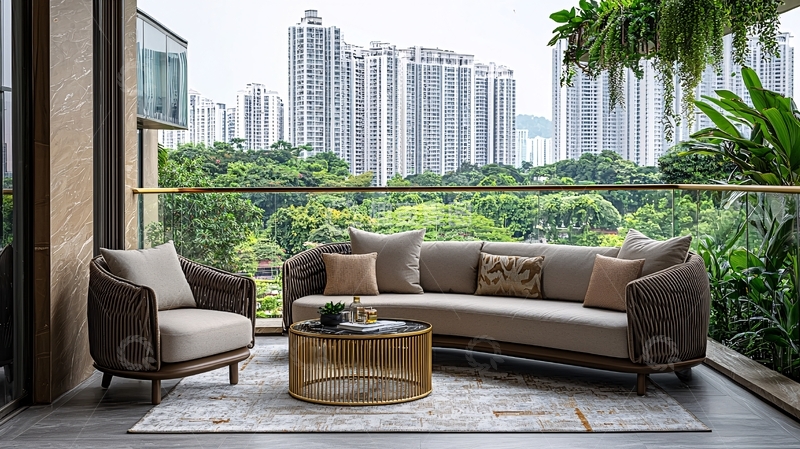 高清大图下载【趣麦麦图】阳台景观沙发套装