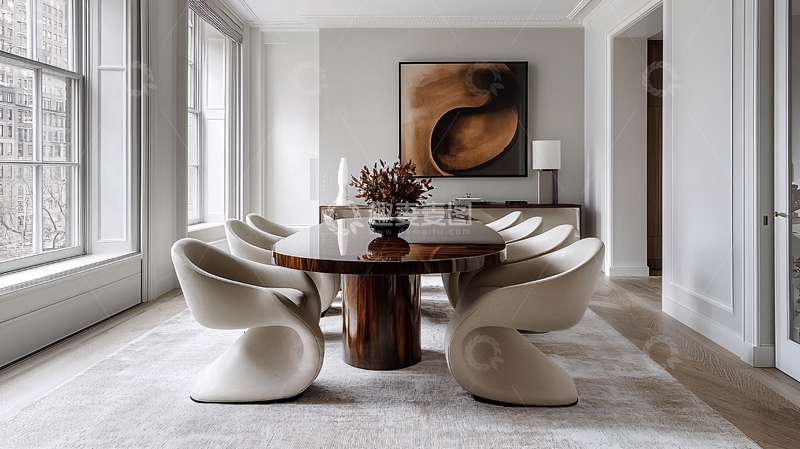高清大图下载【趣麦麦图】现代极简风格餐厅