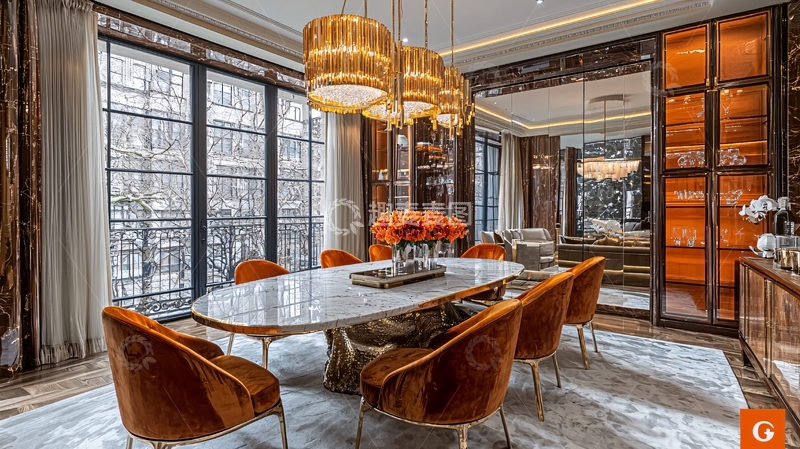 高清大图下载【趣麦麦图】奢华现代餐厅设计